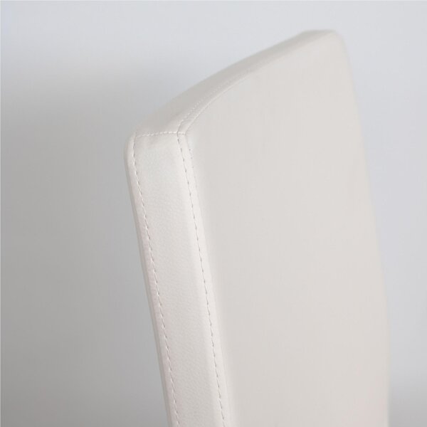 Sedia in legno rivestita in similpelle ARMIDA Dimensioni 40/44x42xh.86 cm seduta in legno rivestita in similpelle leggermente imbottita. bianco