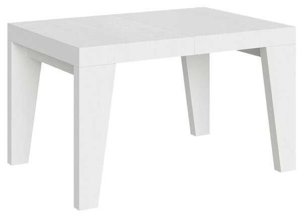 Tavolo Allungabile Piano NAXY 90x120xh77 cm estensibile fino a 224 cm tutto in legno di Frassino Bianco Frassino