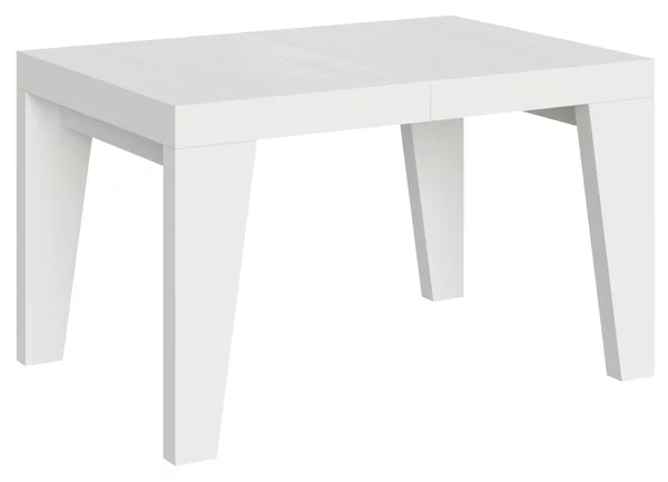 Tavolo Allungabile Piano NAXY 90x120xh77 cm estensibile fino a 224 cm tutto in legno di Frassino Bianco Frassino
