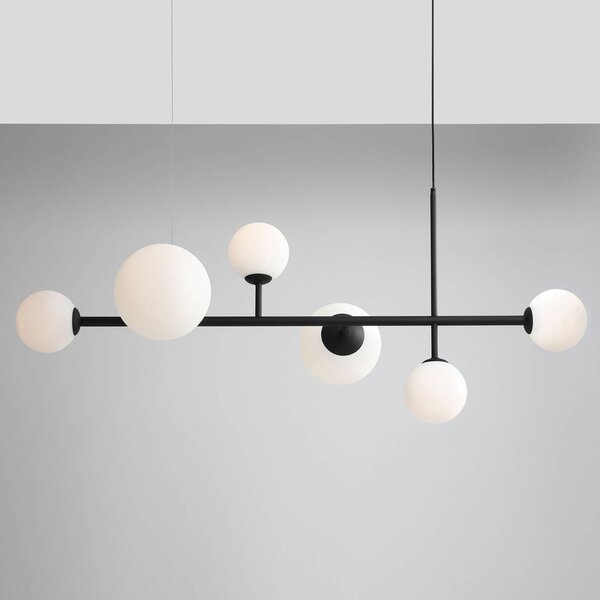 Lampada a sospensione Dione ALDEX, dimmerabile, Nero, Soggiorno / Sala da pranzo, Metallo, Moderno, Lampada a sospensione