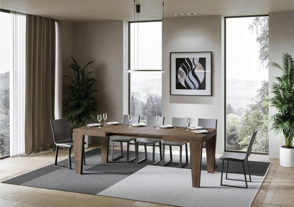 Tavolo Allungabile Piano SPINBO 90x120xh77 cm estensibile fino a 224 cm tutto in legno di Frassino Noce