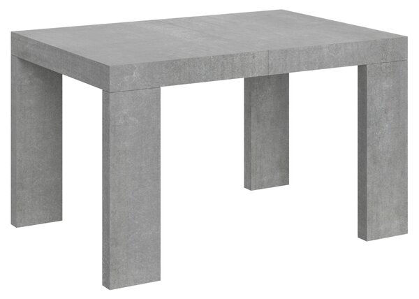 Tavolo Allungabile Piano ROXELL 90x120xh77 cm estensibile fino a 224 cm tutto in legno di Frassino Cemento
