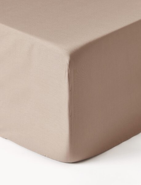 Lenzuolo con angoli boxspring in raso di cotone Premium