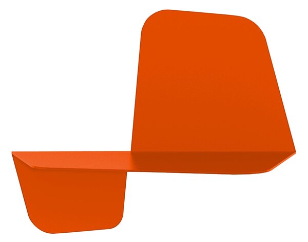 Mensola da Parete in acciaio sagomato verniciato a polvere FLAP 420 Ali Di Farfalla Dimensioni 42x21,5xh33 cm colore Zucca