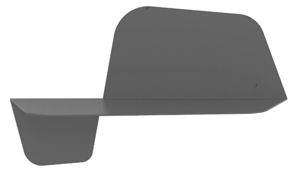Mensola da Parete in acciaio sagomato verniciato a polvere FLAP 600 Ali Di Farfalla Dimensioni 59x29xh26 cm colore Grafite
