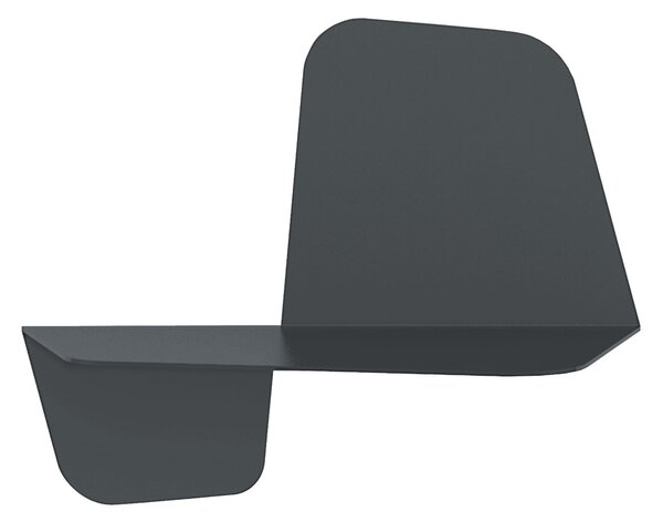 Mensola da Parete in acciaio sagomato verniciato a polvere FLAP 420 Ali Di Farfalla Dimensioni 42x21,5xh33 cm colore Grafite