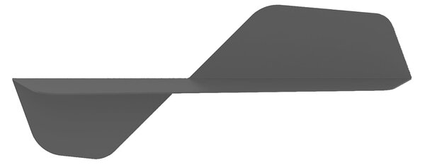 Mensola da Parete in acciaio sagomato verniciato a polvere FLAP 800 Ali Di Farfalla Dimensioni 80x24xh31 cm colore Grafite