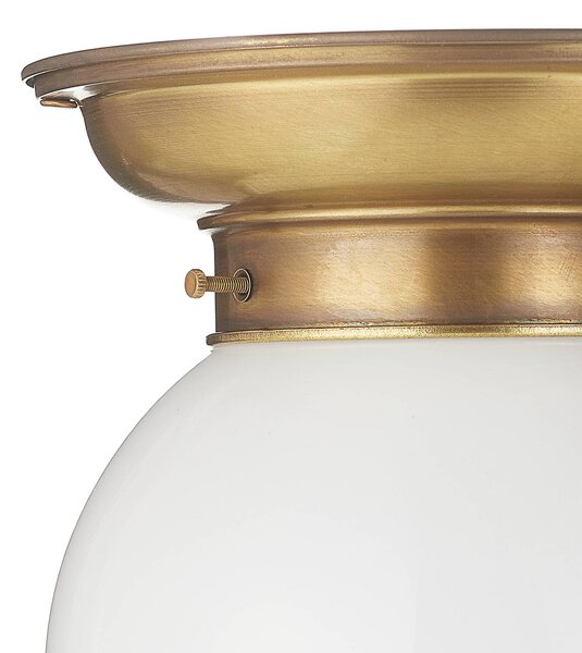 Berliner Messinglampen Plafoniera soffitto JIM, dimmerabile, Bronzo / Ottone antico, Corridoio, Ottone, Plafoniera
