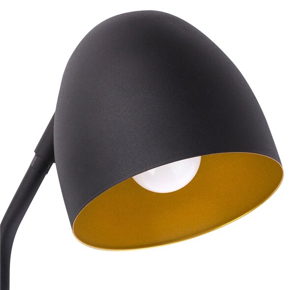 Lampada da tavolo Abat-Jour in Metallo Frida Dimensioni 21x21xh 48 cm - Stile Industrial struttura in metallo colore nero