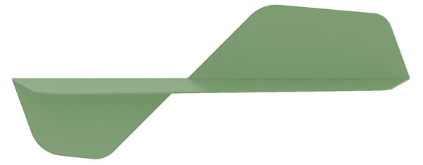 Mensola da Parete in acciaio sagomato verniciato a polvere FLAP 800 Ali Di Farfalla Dimensioni 80x24xh31 cm colore Oliva