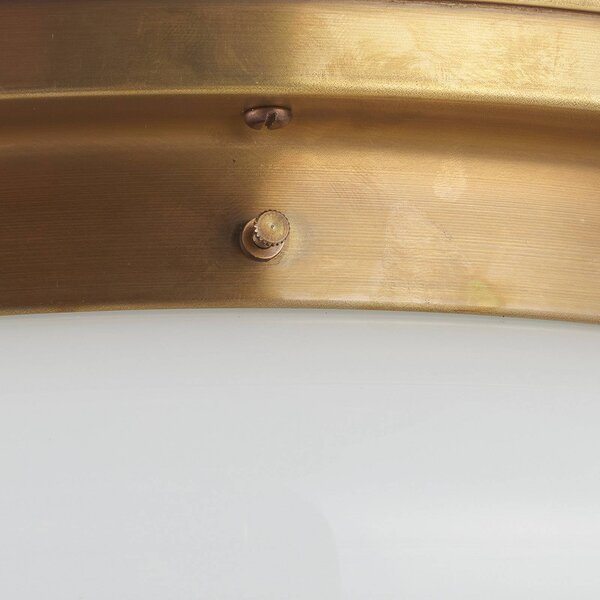 Berliner Messinglampen Plafoniera soffitto Harry, dimmerabile, Ottone / Oro, Soggiorno / Sala da pranzo, Ottone, Antico, Plafoniera