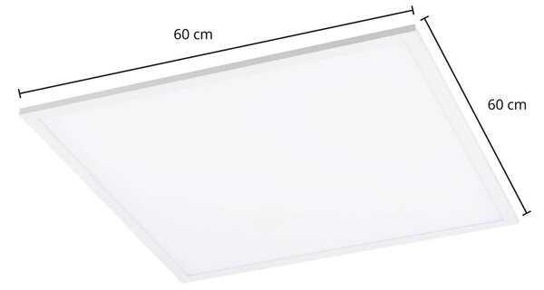 Plafoniera a LED Luay Lindby, dimmerabile, Bianco / Opale, Cucina, Plastica, Moderno, Plafoniera LED