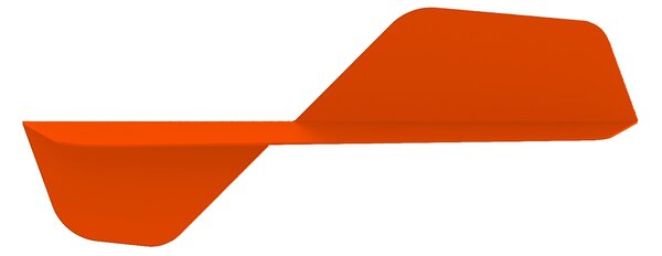 Mensola da Parete in acciaio sagomato verniciato a polvere FLAP 800 Ali Di Farfalla Dimensioni 80x24xh31 cm colore Zucca