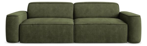 Divano verde con rivestimento in ciniglia 244 cm Omao – Makamii