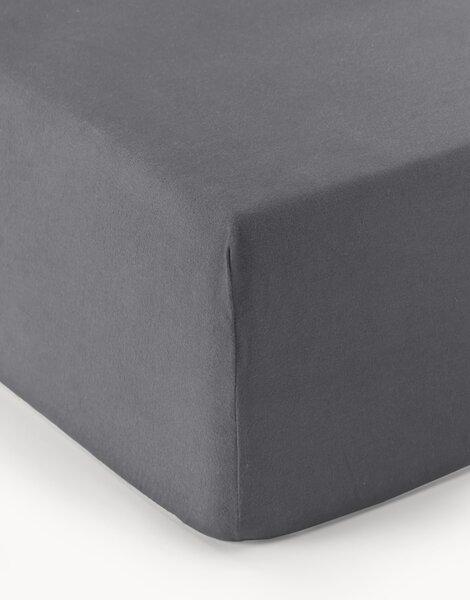 Lenzuolo con angoli boxspring in flanella Biba