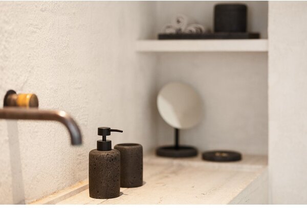 Portaspazzolino grigio scuro in poliresina Suds – S|P Collection