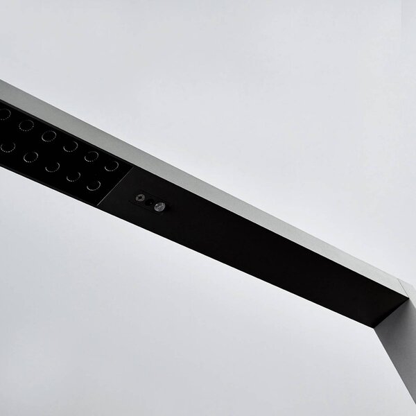 Arcchio Lampada da terra per ufficio Jolinda, argento, CCT, sensore, Jolinda Arcchio, dimmerabile, Alluminio / Grigio / Zincato, Studio / Ufficio, Alluminio, Moderno