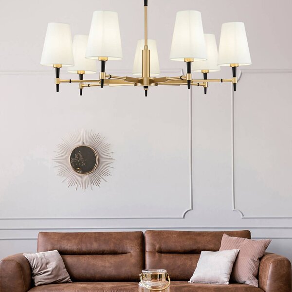 Maytoni Lampadario a soffitto Zaragoza, dimmerabile, Ottone / Oro, Soggiorno / Sala da pranzo, Metallo, Moderno, Lampadario