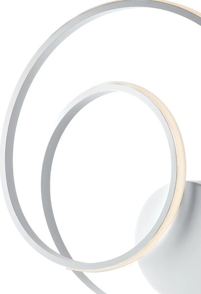 Applique da muro in in Metallo ed Alluminio Bianco con LED Integrato MALENA Dimensione 40x40xh 12 cm colore Bianco