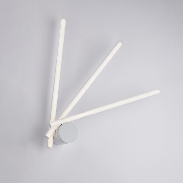 Applique Mikado con Luci Orientabili LED Integrato, Bianco, Metallo e Alluminio Laccato, 10x�45 - Max 85 cm