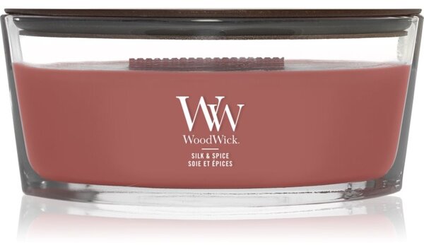 Woodwick Silk & Spice candela profumata con stoppino in legno 453.6 g