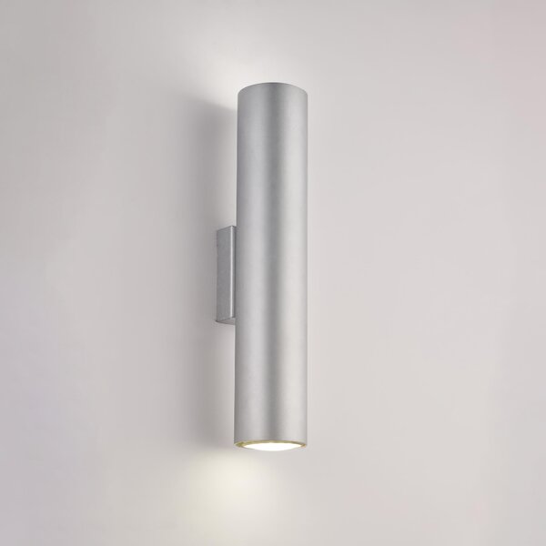 Applique in Ferro Laccato Bianco con Decorazione Argento Antico 2 Luci Dag 30x8x6 cm, Colore Argento