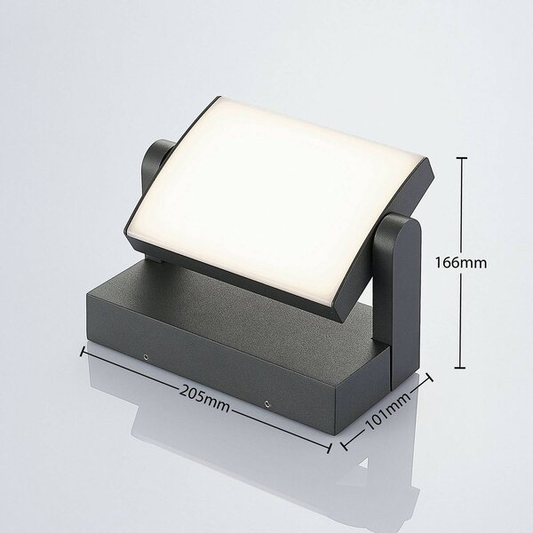 Applique da esterni a LED Sherin Lindby, Nero, Alluminio, Moderno, Applique LED da esterni
