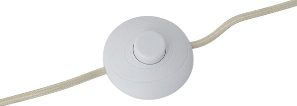 Lampada da terra scandinava beige con vetro bianco - Wisp