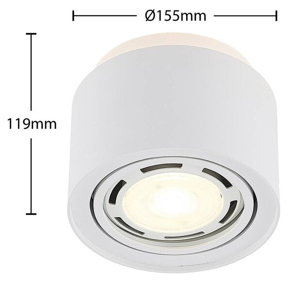 Plafoniera soffitto Walisa Arcchio, dimmerabile, Bianco / Opale, Soggiorno / Sala da pranzo, Alluminio, Moderno, Plafoniera