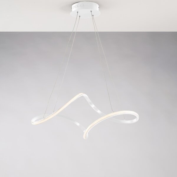Sospensione Dana LED Integrato 65x38xH25, Bianco, Metallo e Alluminio Laccato
