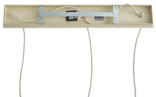 Lampada a sospensione scandinava beige con vetro bianco 3 luci - Wisp