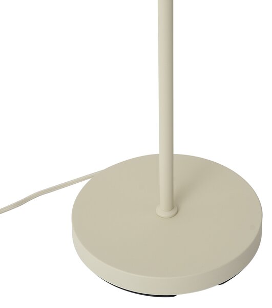 Lampada da terra scandinava beige con vetro bianco - Wisp