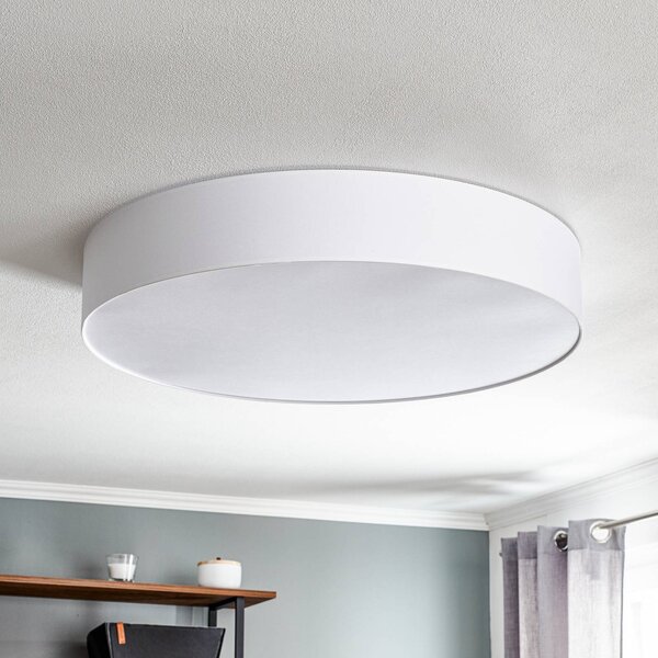 Plafoniera soffitto Rondo TK Lighting, dimmerabile, Bianco / Opale, Camera da letto, Tessuto / Stoffa / Seta, Moderno, Plafoniera