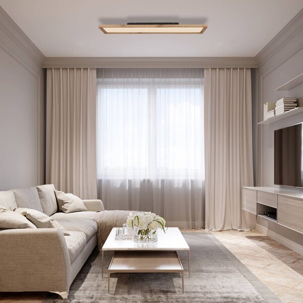 Globo Plafoniera a LED Cinderella, Legno scuro, Soggiorno / Sala da pranzo, Legno, Plafoniera LED