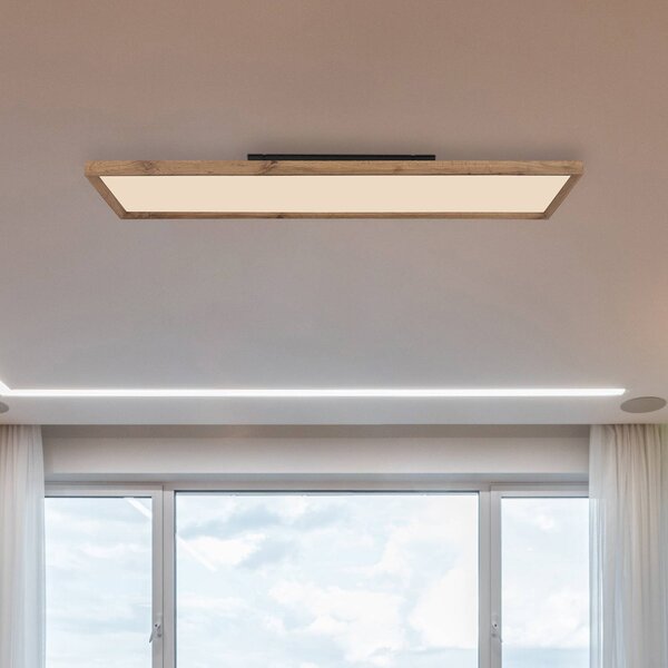 Globo Plafoniera a LED Cinderella, Legno scuro, Soggiorno / Sala da pranzo, Legno, Plafoniera LED
