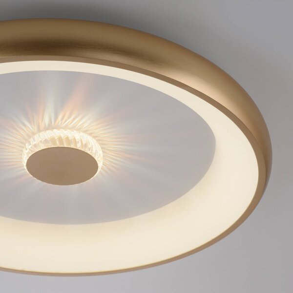 JUST LIGHT. GmbH Plafoniera a LED Vertigo, dimmerabile, Ottone / Oro, Soggiorno / Sala da pranzo, Metallo, Moderno, Plafoniera LED