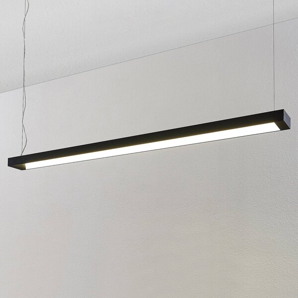 Lampada LED a sospensione Cuna, nero, 162 cm, metallo Cuna Arcchio, Nero, Studio / Ufficio, Alluminio, Moderno