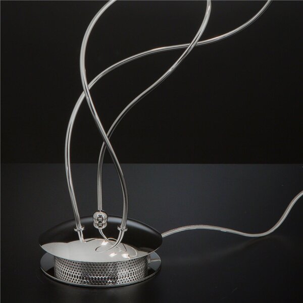 Lume, Abat-Jour struttura in metallo cromato 3 LUCI Dimensioni 14xh 60 cm E 14 3x Max 40 Watt 1,5 kg Senza Diffusori in vetro