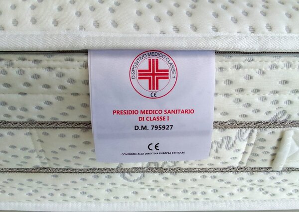 Materasso Semirigido a molle insacchettate e memory H28 cm lato estivo e Invernale - SATURNO 80x190 Singolo standard