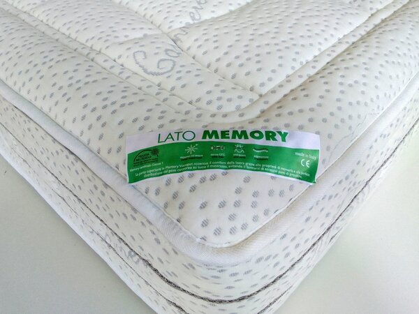 Materasso Semirigido a molle insacchettate e memory H28 cm lato estivo e Invernale - SATURNO 80x190 Singolo standard