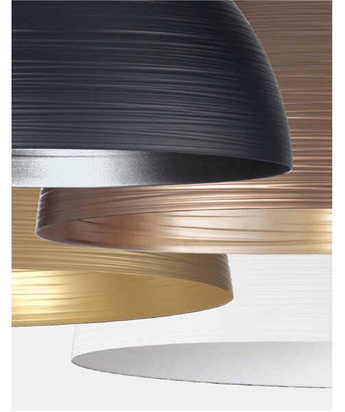 Lampada a Sospensione 1 Luce mezza sfera SMALL Struttura in Alluminio Diametro 50xh 25 cm E27 1 x Max 100 Watt 2 kg colore Brunito verniciato