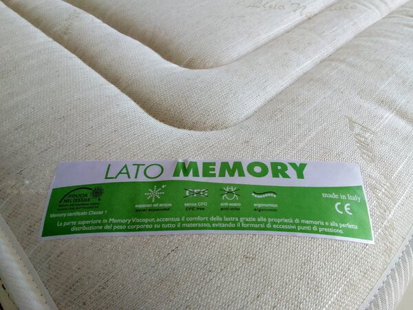 Materasso Memory alla Soia H24 Ortopedico Multionda Tessuto LINO e 3D- SOYA MEMORY 85x195