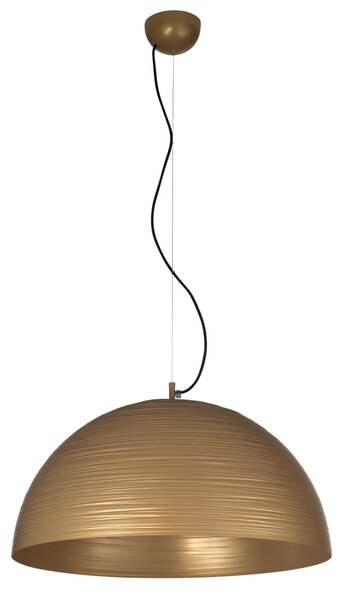 Lampada a Sospensione 1 Luce Struttura mezza sfera MEDIA in Alluminio Diametro 72xh 50 cm E27 1 x Max 100 Watt 4,8 kg colore Oro verniciato