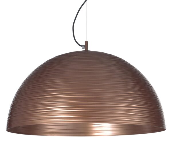 Lampada a Sospensione 1 Luce mezza sfera SMALL Struttura in Alluminio Diametro 50xh 25 cm E27 1 x Max 100 Watt 2 kg colore Brunito verniciato