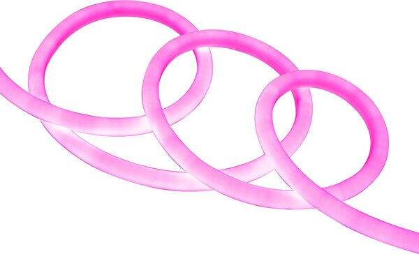 Striscia LED neon dimmerabile 220V rosa rotonda 360° 9W/m taglio 100cm IP67 su misura 1 m