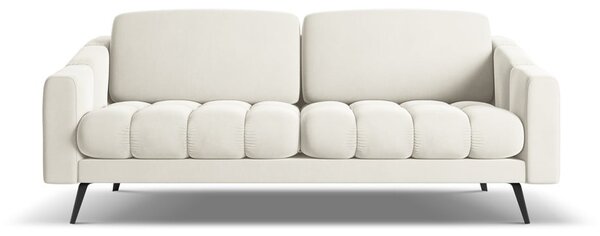 Divano bianco con rivestimento in velluto 202 cm Nalu – Makamii