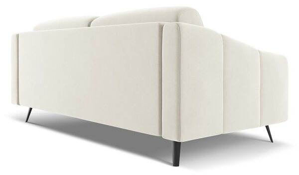 Divano bianco con rivestimento in velluto 202 cm Nalu – Makamii