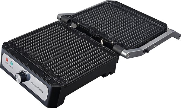 Melchioni Bistecchiera elettrica Doppia piastra Antiaderente Potenza 1800 Watt - 118330013 Iris
