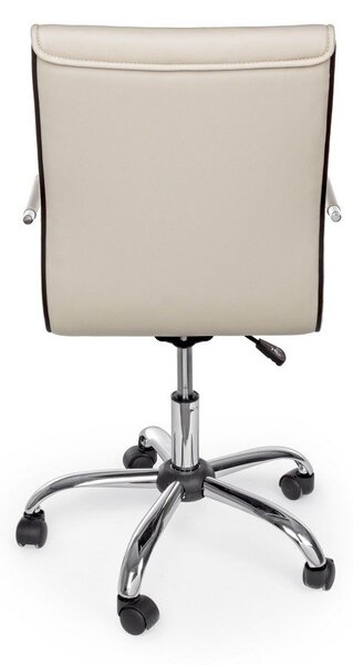 Sedia da ufficio grigio tortora in similpelle Perth – Yes Everyday