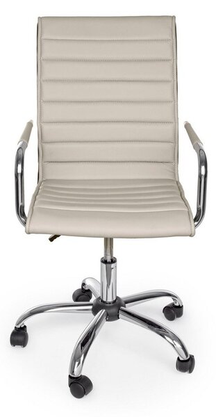 Sedia da ufficio grigio tortora in similpelle Perth – Yes Everyday